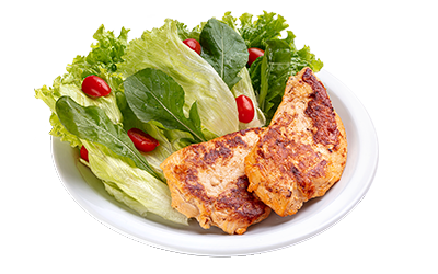 MIX DE FOLHAS VERDES COM FILÉ DE FRANGO